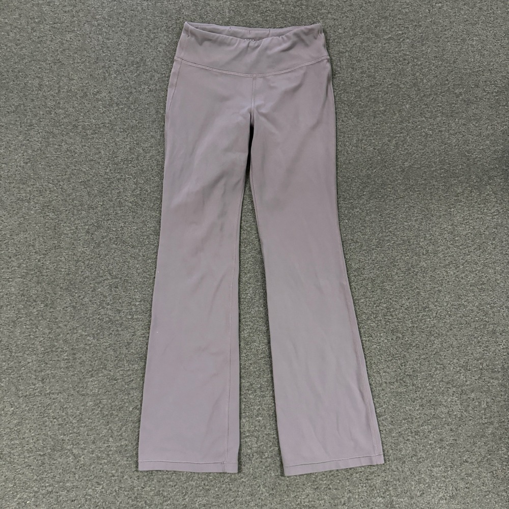 Athleta Girl Chit Chat Flare Pant Girls Size 12 Purple Good High Rise Leggings